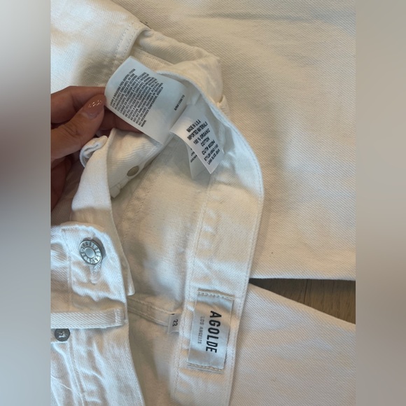 Agolde thigh slit jeans in white. Size: 23 - Picture 4 of 7